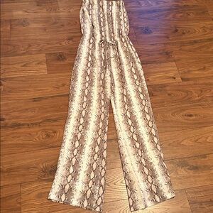 Single Los Angeles Snake Print Strapless One Piece